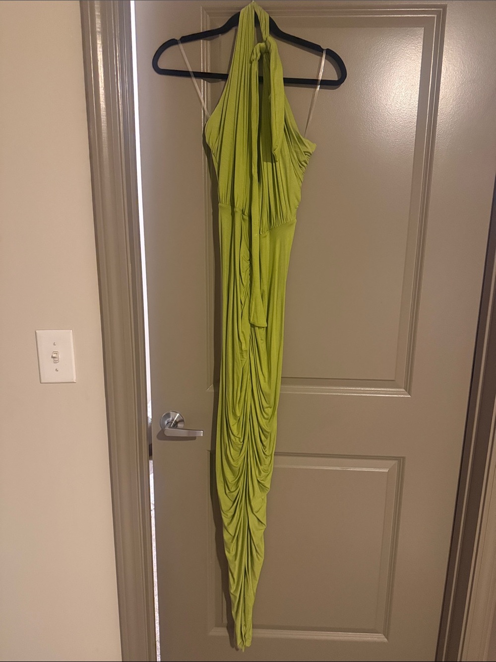 JLUXLABEL Lime Green Convertible Maxi Dress